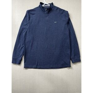 Vineyard Vines‎ Men's XXL Quarter Zip Pullover Navy Whale Logo Long Sleeve Knit